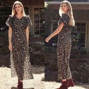 DOEN Linnea Dress black lilium floral